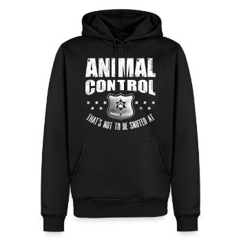 Animal Control Officer Not To Be Sniffed At Funny - Men’s Premium Organic Hoodie - black - Front - Nico (187cm)