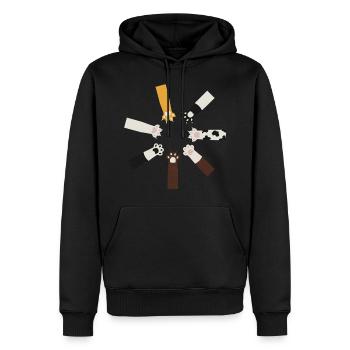 Katze lustiges - Männer Premium Bio Hoodie - Schwarz - Vorne - Nico (187cm)
