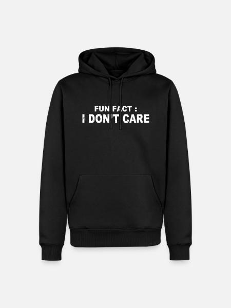 Fun Fact: I Don't Care - Men’s Premium Organic Hoodie - black