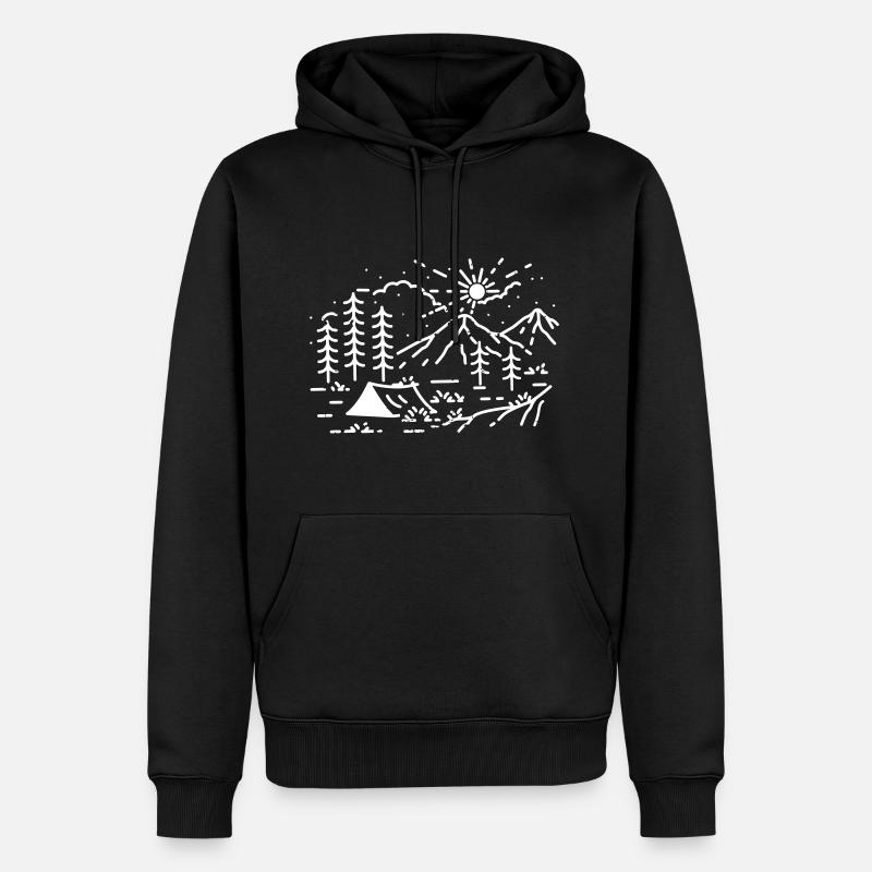 Camping Camping Nature - Sweat à capuche Premium bio Homme - noir