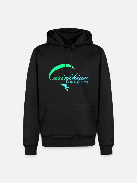 Carinthian Paragliders Logo blaugrün - Männer Premium Bio Hoodie - Schwarz
