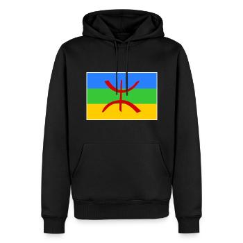 Amazigh - Männer Premium Bio Hoodie - Schwarz - Vorne - Nico (187cm)