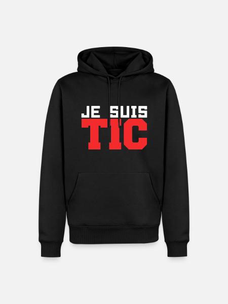 Je Suis TIC -TIC et TAC- TIC TAC Duo Drôle Cadeau - Sweat à capuche Premium bio Homme - noir