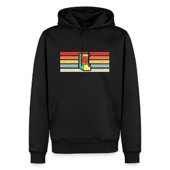 Gamer Vintage Retro | Spielhalle - Männer Premium Bio Hoodie - Schwarz - Vorne - Nico (187cm)