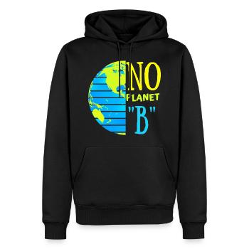 No Planet "B"/ Rettet die Erde/ Tag der Erde - Männer Premium Bio Hoodie - Schwarz - Vorne - Nico (187cm)