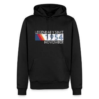 Retro SiFi Legendary since November 1954 - Geburts - Männer Premium Bio Hoodie - Schwarz - Vorne - Nico (187cm)
