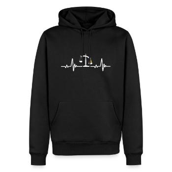 Anwalt Humor Herzschlag Anwalt Avocado - Männer Premium Bio Hoodie - Schwarz - Vorne - Nico (187cm)