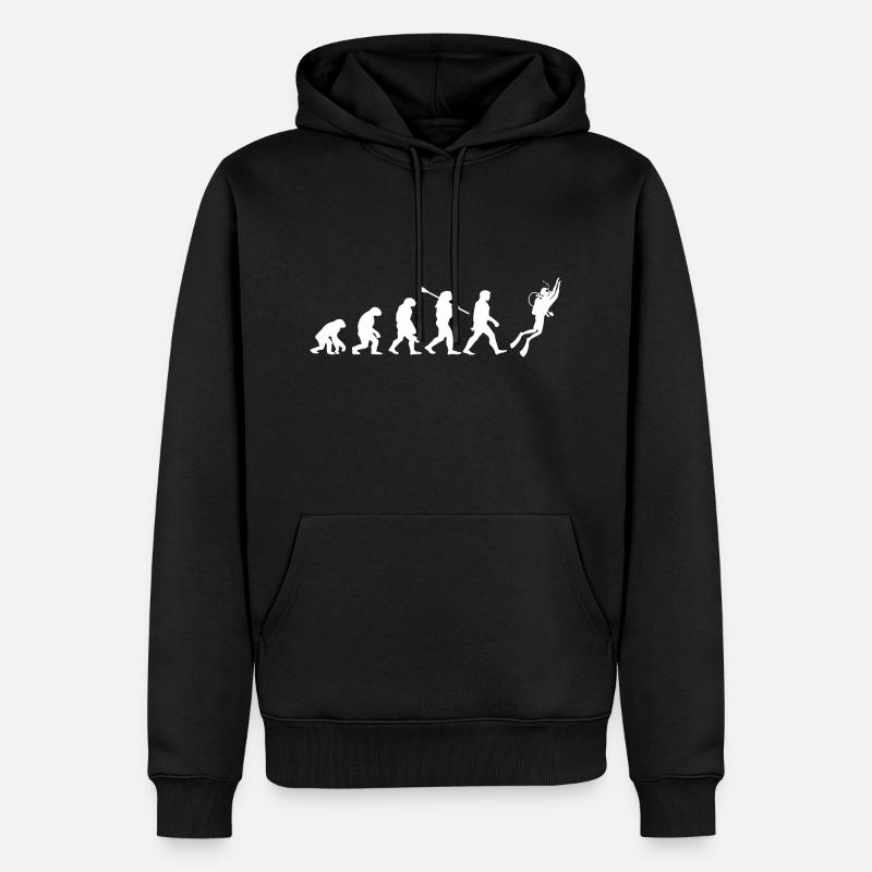 Evolution plongée - Sweat à capuche Premium bio Homme - noir