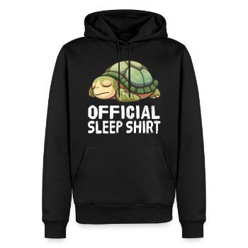 Chemise de nuit officielle Turtle - Sweat à capuche Premium bio Homme - noir - Devant - Nico (187cm)