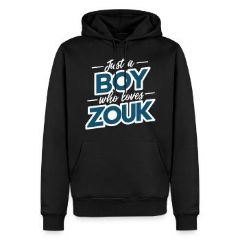 Zouk Dance Gift - Men’s Premium Organic Hoodie - black - Front - Nico (187cm)