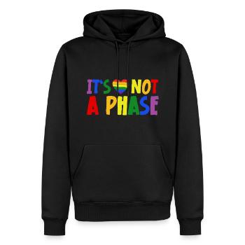 LGBTQIA+ Rainbow Flag Gay Pride It's Not A Phase - Männer Premium Bio Hoodie - Schwarz - Vorne - Nico (187cm)