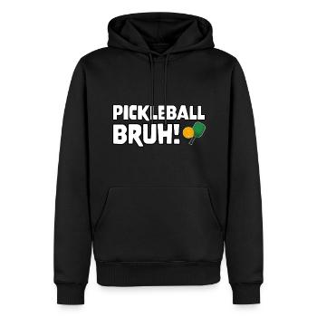 Gamer Gaming Meme Pickleball Bruh - Männer Premium Bio Hoodie - Schwarz - Vorne - Nico (187cm)