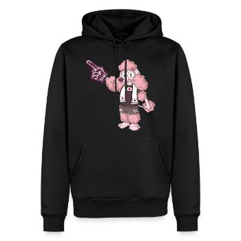 Fan Poodle Japan - Men’s Premium Organic Hoodie - black - Front - Nico (187cm)