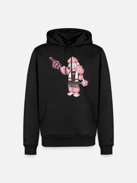 Caniche fan Serbie - Sweat à capuche Premium bio Homme - noir