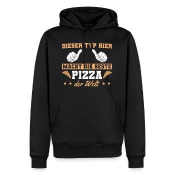 Pizza backen Bester Hobby Pizzabäcker - Männer Premium Bio Hoodie - Schwarz - Vorne - Nico (187cm)
