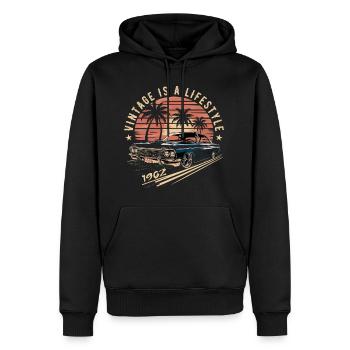Vintage 1962 Retro Oldtimer Legendär seit 1962 - Männer Premium Bio Hoodie - Schwarz - Vorne - Nico (187cm)