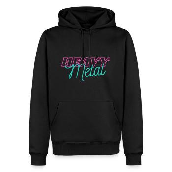 HEAVY METAL - Rock - Männer Premium Bio Hoodie - Schwarz - Vorne - Nico (187cm)