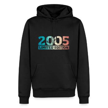 Limited Edition 2005 Geburtstag Jahrgang 2005 - Männer Premium Bio Hoodie - Schwarz - Vorne - Nico (187cm)