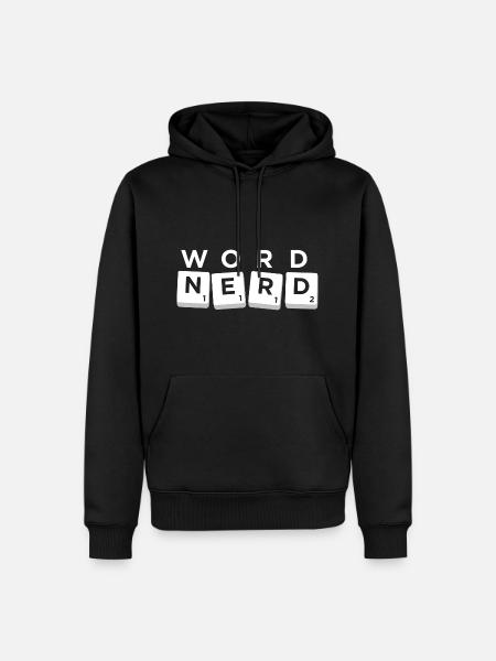 Carreaux De lettres Du Scrabble Nerd - Sweat à capuche Premium bio Homme - noir