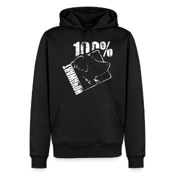 HOVAWART 100 - Men’s Premium Organic Hoodie - black - Front - Nico (187cm)