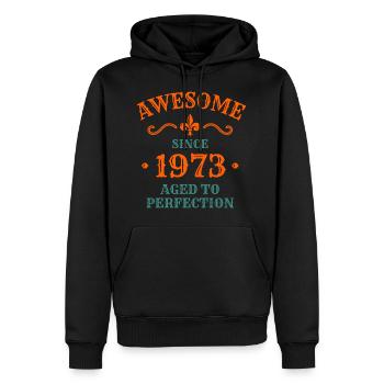 Geburtstag 1973 - Männer Premium Bio Hoodie - Schwarz - Vorne - Nico (187cm)