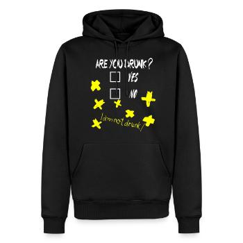 I am not Drunk - Men’s Premium Organic Hoodie - black - Front - Nico (187cm)