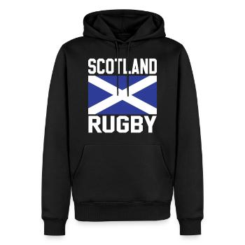 Rugby Schottland - Männer Premium Bio Hoodie - Schwarz - Vorne - Nico (187cm)