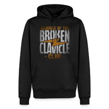 Membre du Club Broken Clavicle Gift - Sweat à capuche Premium bio Homme - noir - Devant - Nico (187cm)