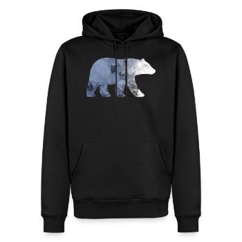 Polar bear (b) - Men’s Premium Organic Hoodie - black - Front - Nico (187cm)