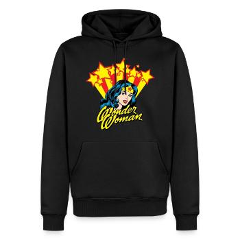 Wonder Woman Stars Porträt - Männer Premium Bio Hoodie - Schwarz - Vorne - Nico (187cm)