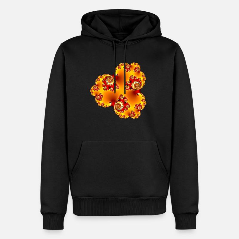 Fraktal #206_2 - Männer Premium Bio Hoodie - Schwarz