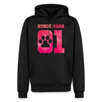 Hunde Mama 01 - Männer Premium Bio Hoodie - Schwarz - Vorne - Nico (187cm)