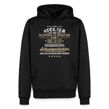 Fantastische Schwiegertochter - Schwiegervater 2C - Männer Premium Bio Hoodie - Schwarz - Vorne - Nico (187cm)
