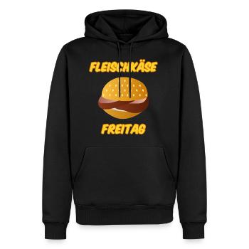 Meat cheese Friday Leberkäs Leberkas rolls - Men’s Premium Organic Hoodie - black - Front - Nico (187cm)