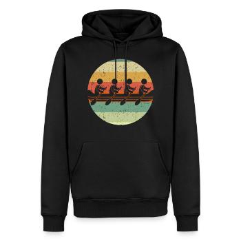 Sunset Ruderteam - Männer Premium Bio Hoodie - Schwarz - Vorne - Nico (187cm)