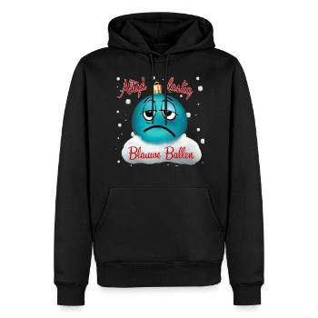 Christmas bad Christmas sweater blue balls - Men’s Premium Organic Hoodie - black - Front - Nico (187cm)