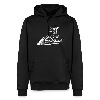 Descente. Vélo et montagne. - Sweat à capuche Premium bio Homme - noir - Devant - Nico (187cm)