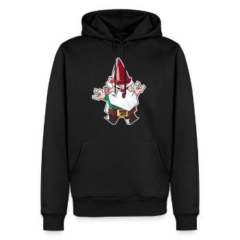fête de nain de jardin - Sweat à capuche Premium bio Homme - noir - Devant - Nico (187cm)