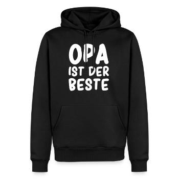 Opa ist der Beste - Männer Premium Bio Hoodie - Schwarz - Vorne - Nico (187cm)