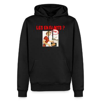 les enfants ? ACAB ! - Sweat à capuche Premium bio Homme - noir - Devant - Nico (187cm)
