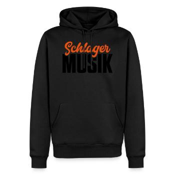 schlager musik - Männer Premium Bio Hoodie - Schwarz - Vorne - Nico (187cm)
