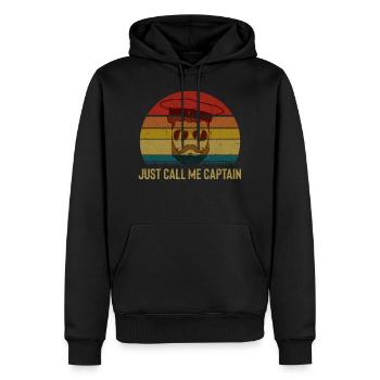 Call me captain! - Men’s Premium Organic Hoodie - black - Front - Nico (187cm)
