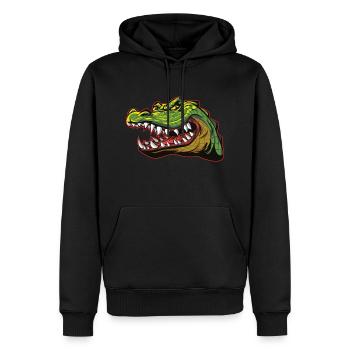 Alligator Krokodil - Männer Premium Bio Hoodie - Schwarz - Vorne - Nico (187cm)