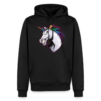 Unicorn Beast - Männer Premium Bio Hoodie - Schwarz - Vorne - Nico (187cm)
