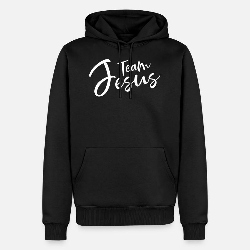 équipe jésus - Sweat à capuche Premium bio Homme - noir