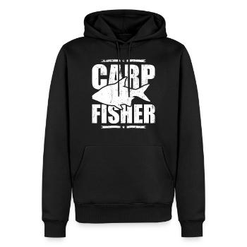 Équipe de pêche de Carp Fishen - Sweat à capuche Premium bio Homme - noir - Devant - Nico (187cm)