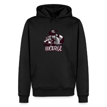 Cadeau d’animal nocturne raton laveur - Sweat à capuche Premium bio Homme - noir - Devant - Nico (187cm)