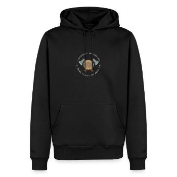 Ttravaille du bois - Sweat à capuche Premium bio Homme - noir - Devant - Nico (187cm)