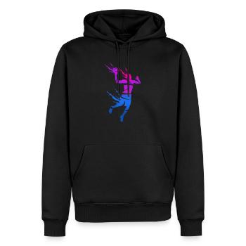 Colourful baller - Männer Premium Bio Hoodie - Schwarz - Vorne - Nico (187cm)