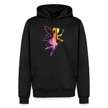 fairy elf colorful silhouette - Men’s Premium Organic Hoodie - black - Front - Nico (187cm)